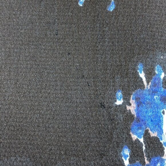 Banana Republic Dark Blue Floral 3/4 Sleeve Peplum Hem Midi Dress 10 - Picture 12 of 16